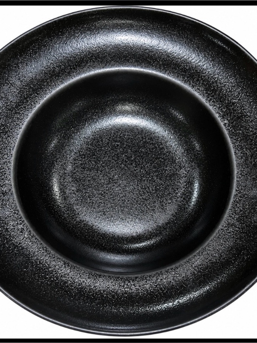 Black Textured Ceramic Accent Bowl